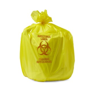 10 Gallon 12 Microns 24 x 24 High Density Red Isolation Infectious Waste  Bag / Biohazard Bag - 1000/Case