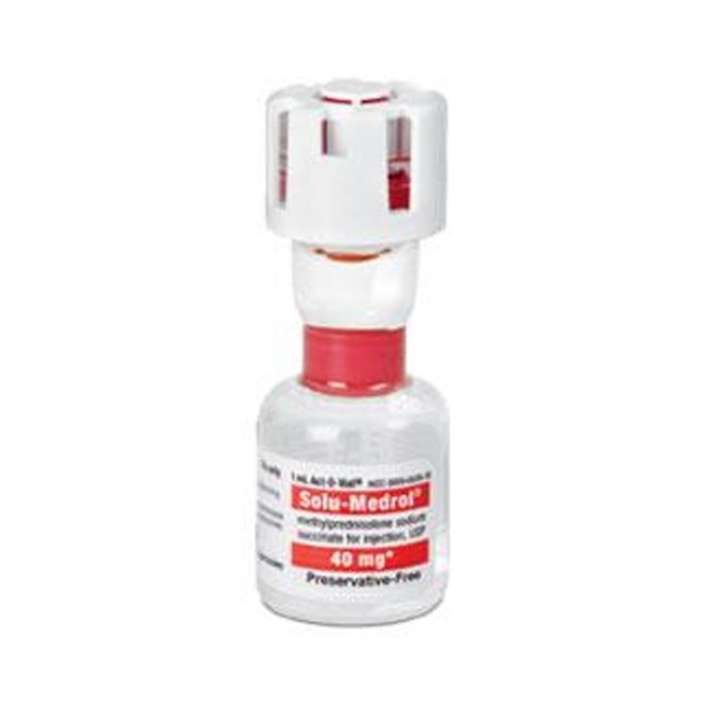 Injections  Solu Medrol Act O Vial Preservative Free Injection   40 Mg   25 X 1 Ml Single Dose Vial