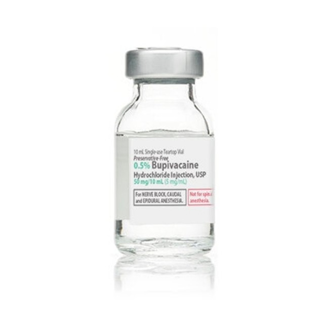 Bupivacaine  5 Mg Bupivacaine Hydrochloride Per Ml   10 Ml Single Dose Vial   Preservative Free