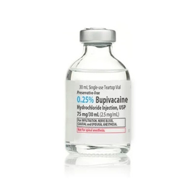 Bupivacaine  2 5 Mg Bupivacaine Hydrochloride Per Ml   30 Ml Single Dose Vial   Preservative Free