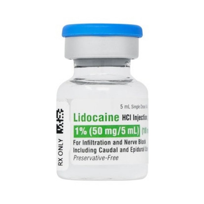 Lidocaine Hydrochloride Injection   1   Single Dose Vial   25 X 5 Ml
