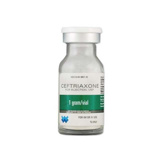 Injections  Ceftriaxone 1 G Vial   25 Box