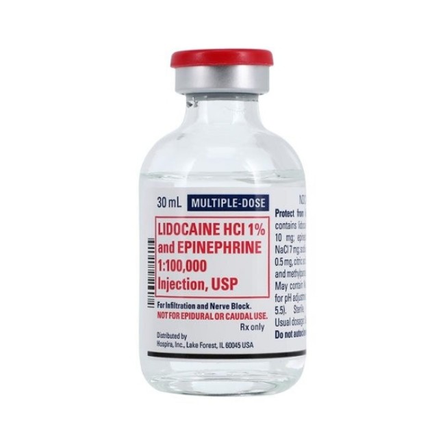 Injections  Lidocaine Hcl 1  And Epinephrine Injection   1 100  000 Ampule   Multidose Vial    30 Ml