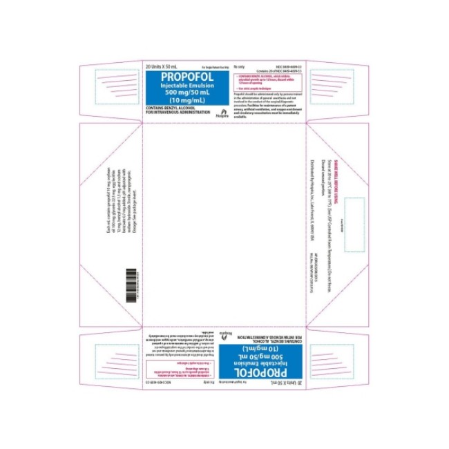 Injections  Propofol Injection   1  Sdv   20 X 50 Ml