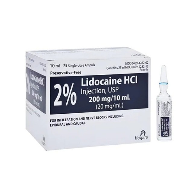 Lidocaine 2  Amp P Free 20Mg Ml 10Ml