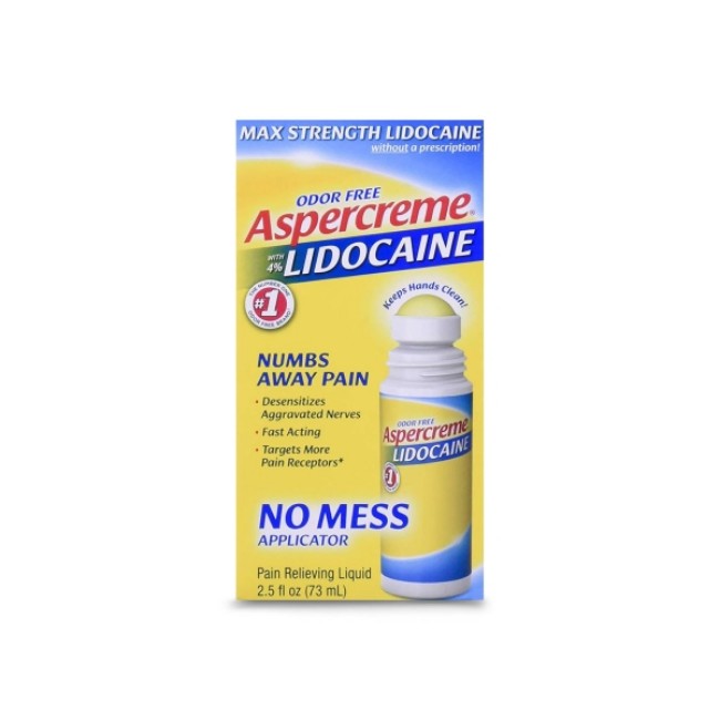 Otc Medications  Aspercreme Roll On Solution With Lidocaine   4   2 5 Fl  Oz  Tube