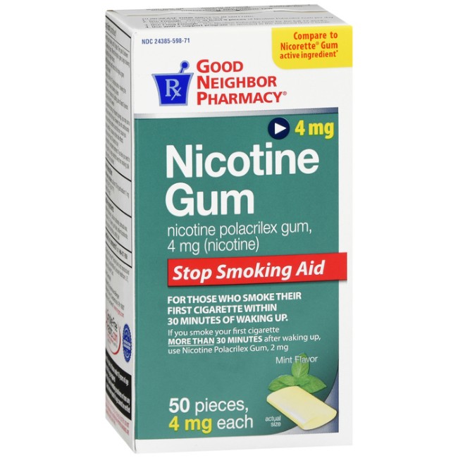 Gnp Nicotine Gum 4Mg Mint 50Ct