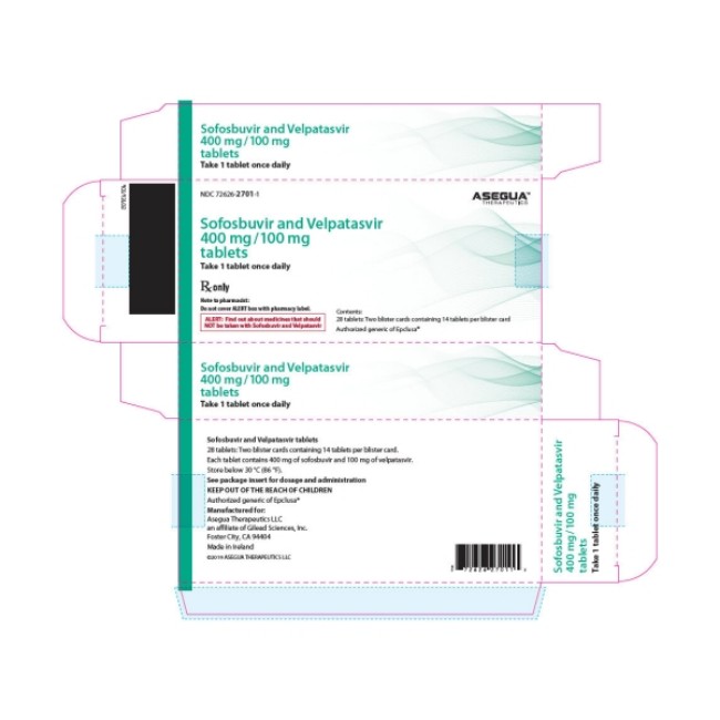 Sofosbuvir And Velpatasvir  Velpatasvir And Sofosbuvir Tablet   Film Coated 400Mg 100Mg