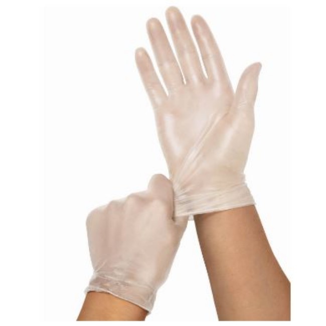 Vinyl Powder Free Clear Exam Gloves   Size M