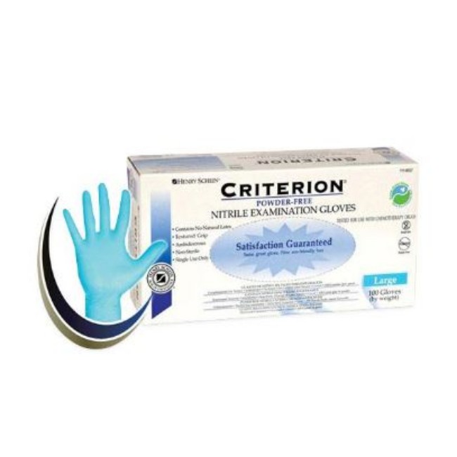 Criterion Nitrile Powder Free Gloves   Blue   Size L