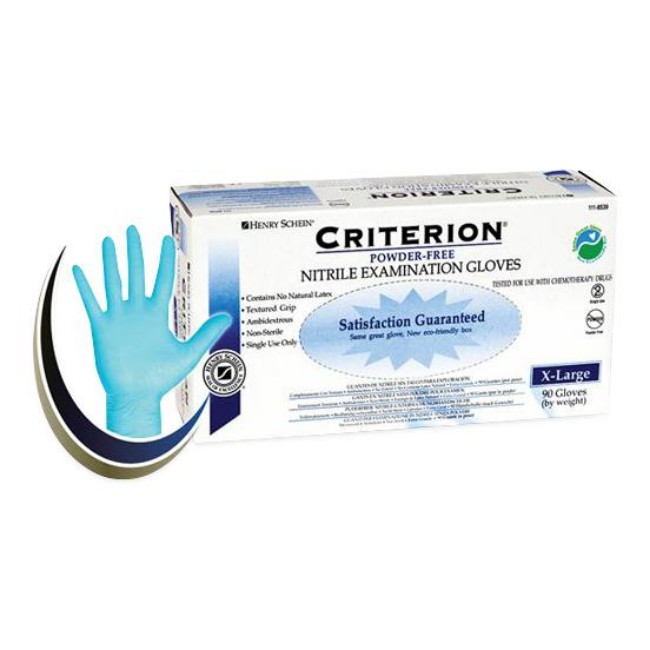 Criterion Nitrile Powder Free Gloves   Blue   Size Xl