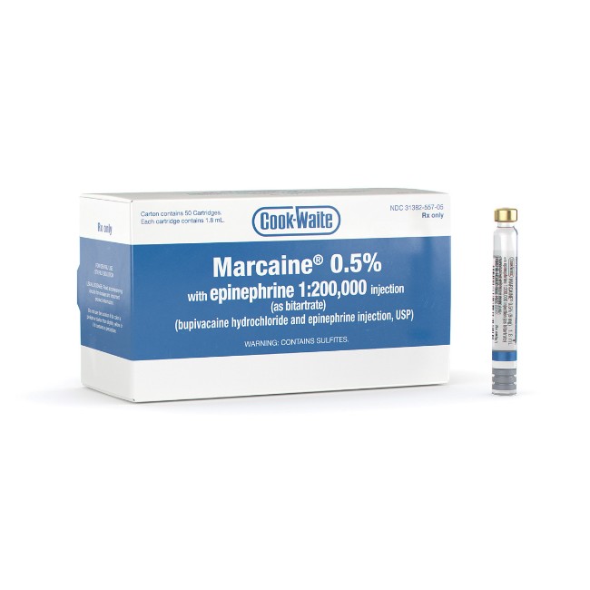 Marcaine 0 5  Epi1 200   000 Crtg 50 X 1 8Ml