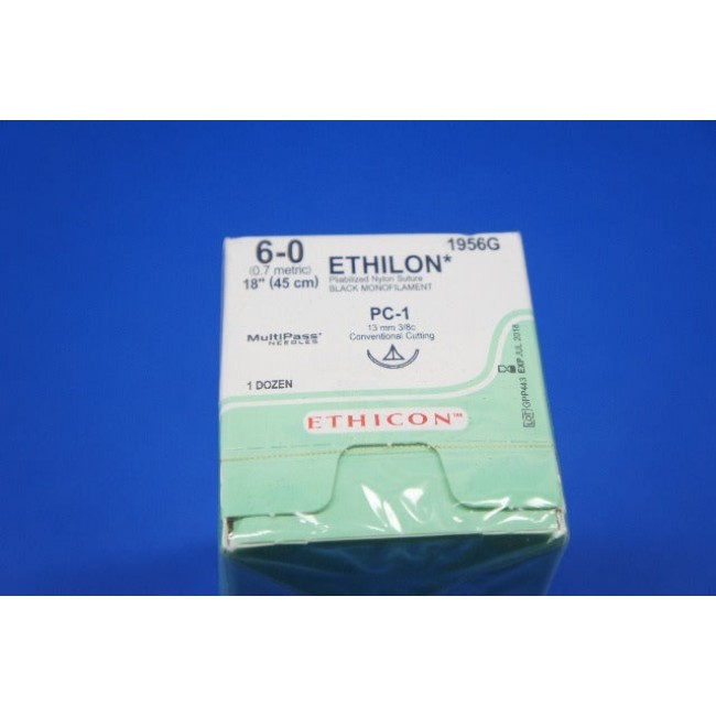 Suture   Ethilon Mono Black 6 0 18 Pc1