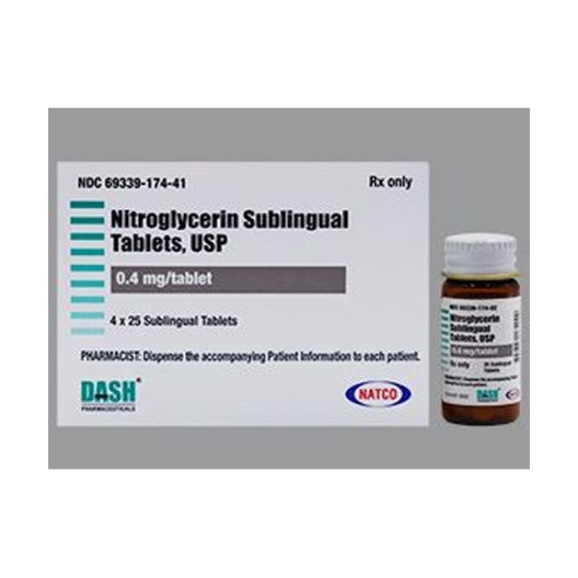 Nitroglycerin 0 4Mg Sltab 4X25