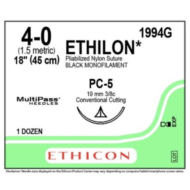 Suture  Pliabilized  Mono  Blk  4 0  18  Pc 5