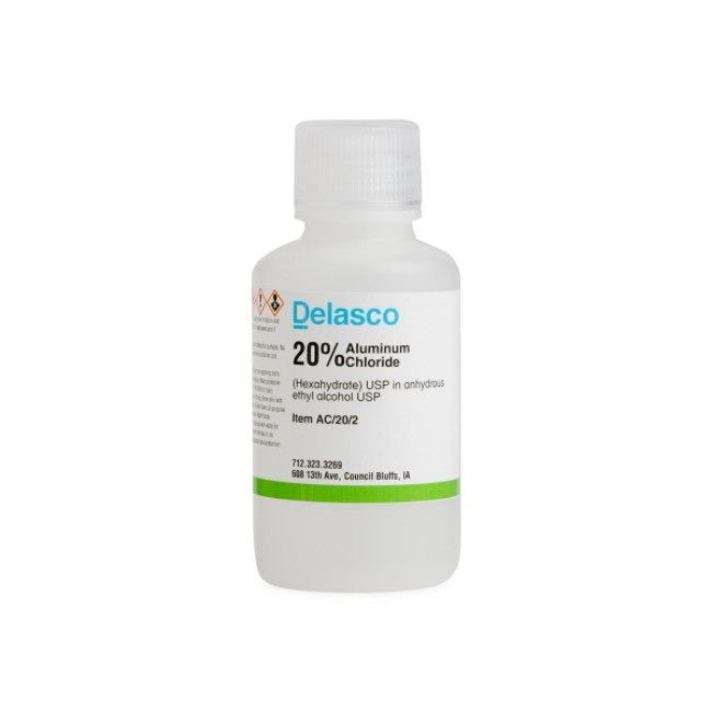 Aluminum Chloride  20  Concentration  Anhydrous Alcohol Solution  2 oz   60 mL 