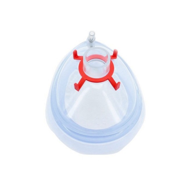 Anesthesia Mask Venticaire  Tail Valve Style Adult Size 4 Hook Ring