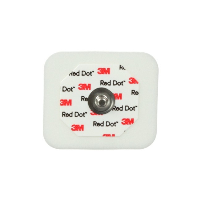 ECG Monitoring Electrode 3M  Red Dot  Snap Connector Sticky Gel Foam Backing Adult Non Radiolucent