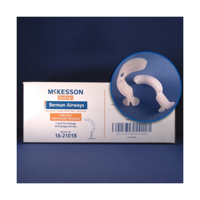 Berman Oropharyngeal Airway Mckesson Blue 50 Mm Length Size 5 Nonsterile Infant