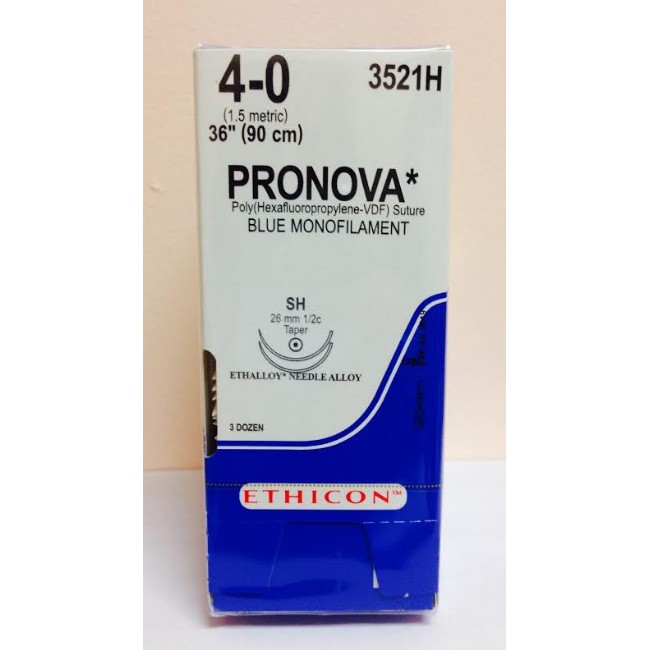 Sutures  Pronova Blue Monofilament Poly Hexafluoropropylene Vdf  Nonabsorbable Surgical Suture   4 0   36   Sh
