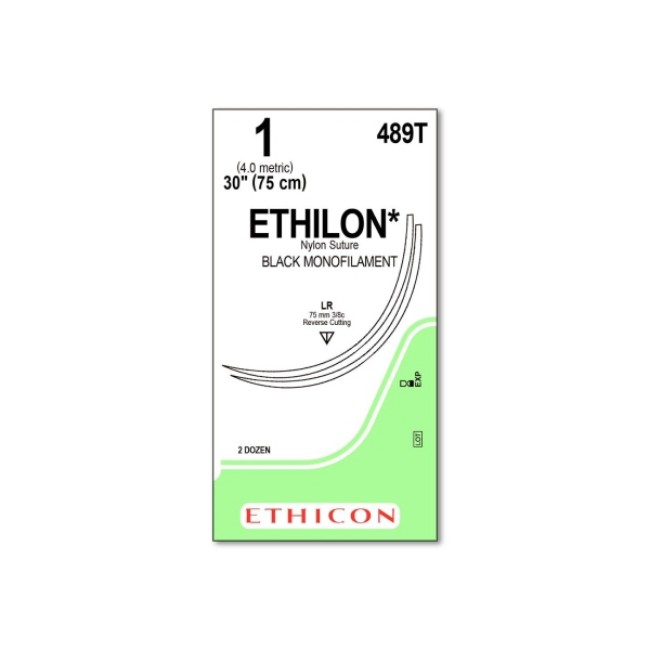 Suture  Black Ethilon 1 Lr 30  Suture