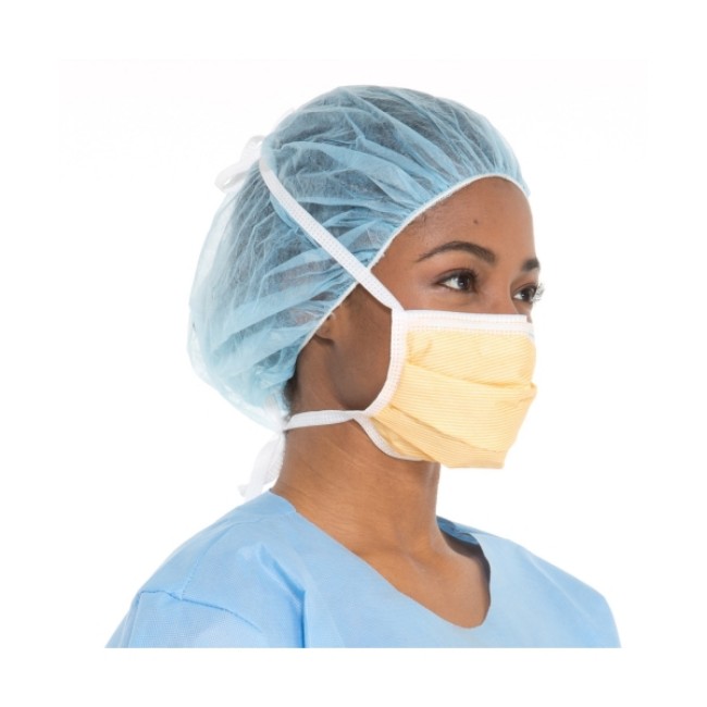 MASK SURG PLEATED FOGFREE TIES ORANGE