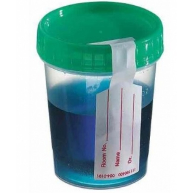 Container   Specimen With Cap Sterile Clear With Green 4Oz