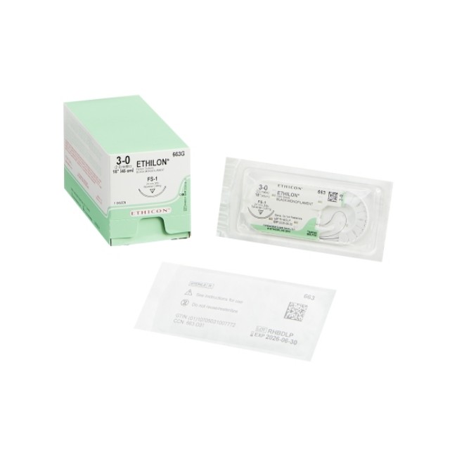 Suture  Black Ethilon 3 0 Fs 1 18  Suture