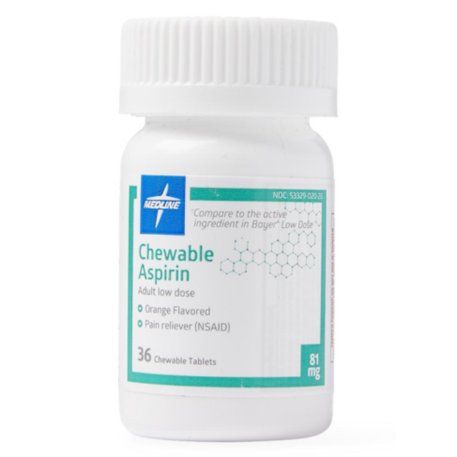 Aspirin 81Mg Chew Orange Tab 36 Bt