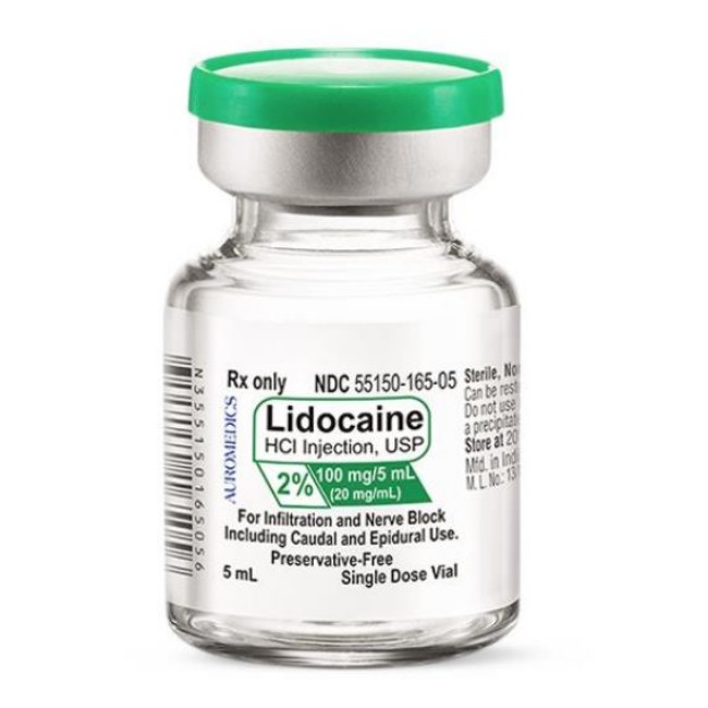 Injections  Lidocaine Hydrochloride Injection   2   Preservative Free   Single Dose Vial   10 X 5 Ml