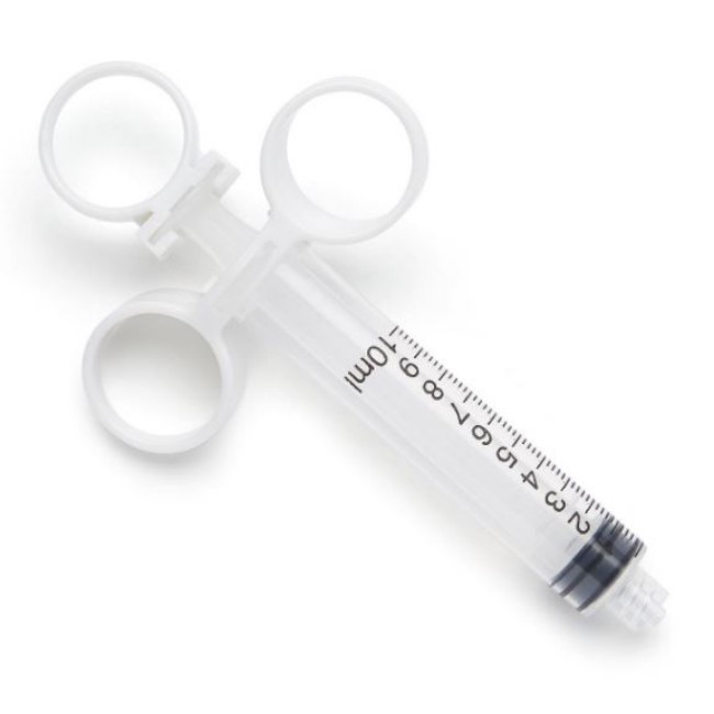 Low Pressure Medication Control Syringes With Thumb Ring Style Plunger   Fixed Male Luer Lock Fitting   10 Ml