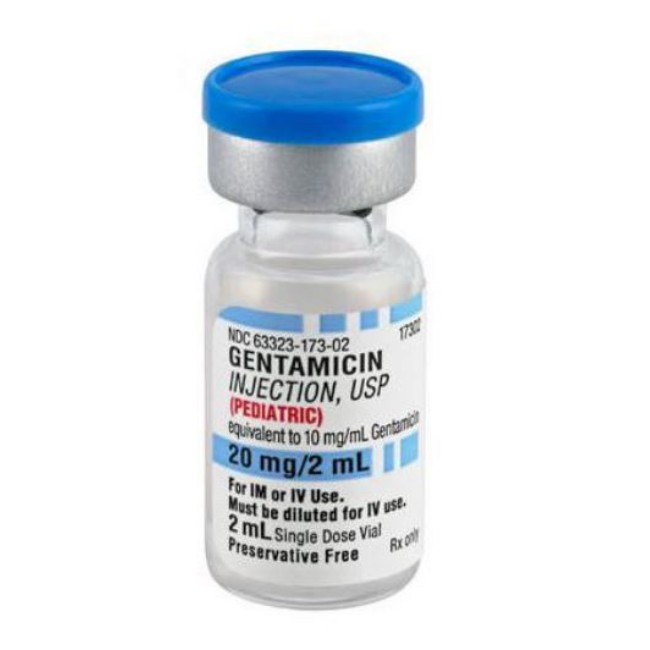 Gentamicin 20 Mg   Ml Pediatric Single Dose Vial   25 X 2 Ml