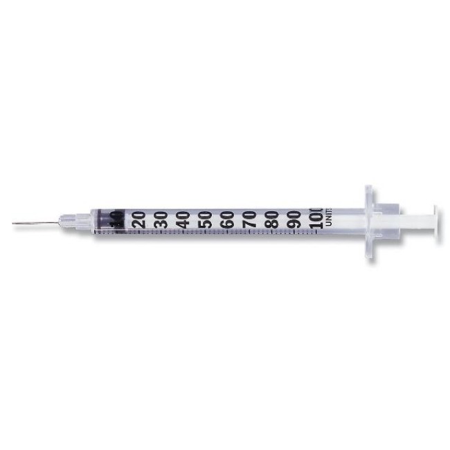 1 Ml Insulin Syringe With 28G X 1 2  Needle