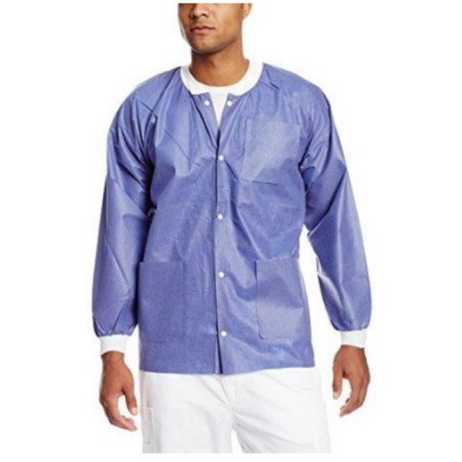 Hip Length Lab Jacket   Disposable   White   Size Xl