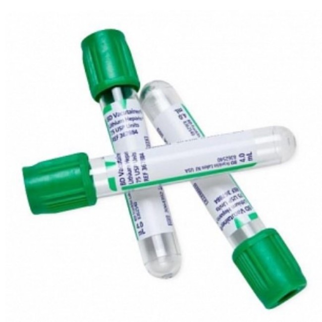Vacutainer Blood Collection Tube With Sodium Heparin   Glass   Green Closure   16 X 100 Mm   10 Ml