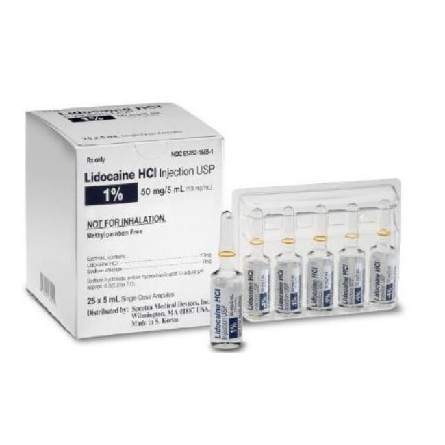 1  Lidocaine Hydrochloride Injection   25 X 5 Ml Ampoule