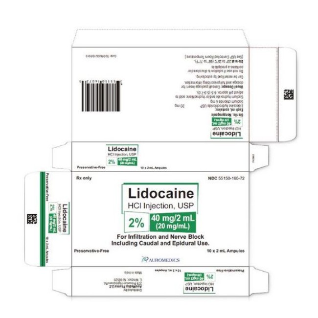 2  Lidocaine Hydrochloride Preservative Free Injection   10 X 2 Ml Ampoule