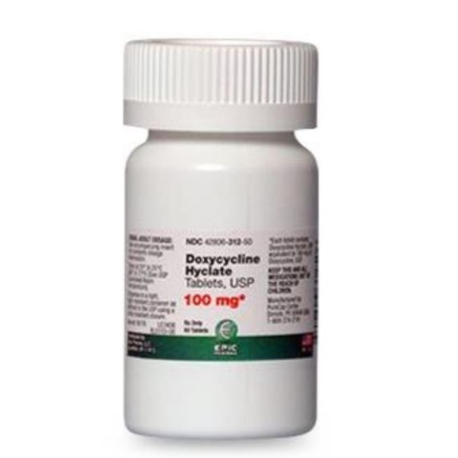 Doxycycline Hyclate 100 Mg Tablet   50 Bottle