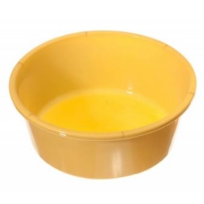 Round Plastic Washbasin   Gold   4 25  X 10 75   5 Qt 