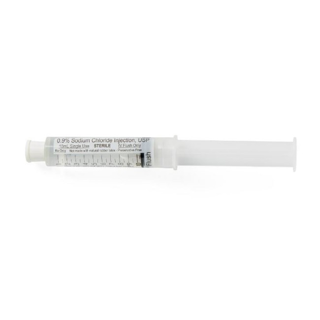10 Ml Saline Syringe   Can Be Dropped In Sterile Field