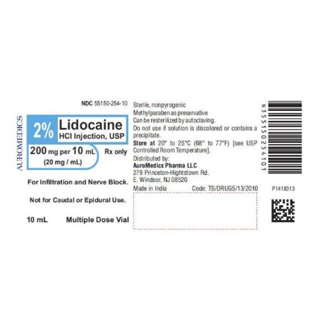 Injections  Lidocaine Hydrochloride Injection   2   Multi Dose Vial   25 X 10 Ml