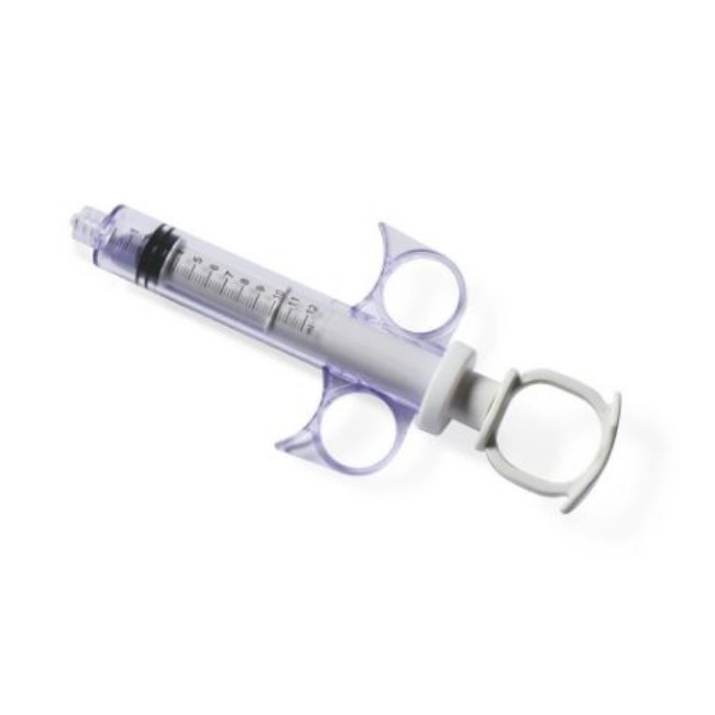 Thumb Ring Plunger Style Control Syringe With Fixed Male Luer Lock Fitting   12 Ml