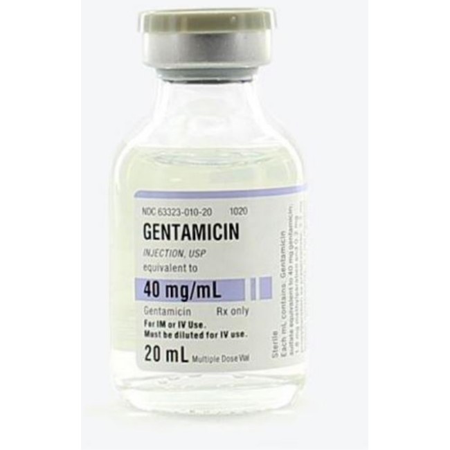 Gentamicin 40 Mg   Ml Multi Dose Vial   25 X 20 Ml