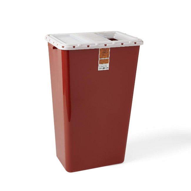 Container   Sharps Sliding Lid Red 18Gl