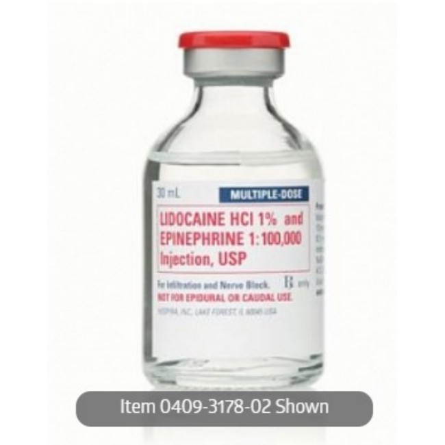 Lidocaine 1  And Epinephrine Injection   1 100   000 Multi Dose Vial   25 X 30 Ml