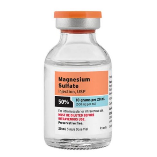 Magnesium Sulfate Injection   500 Mg   Ml   25 X 20 Ml Single Dose Vial