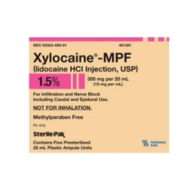 Xylocaine Mpf 1 5  Ampoule   5 X 20 Ml