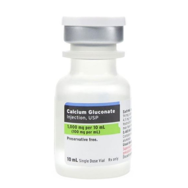 Calcium Gluconate 100 Mg   Ml Preservative Free Pharmacy Bulk Package   20 X 100 Ml