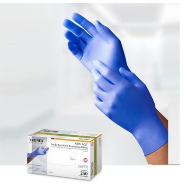 Chemo Rated Powder Free Nitrile Exam Gloves   Blue   Size L