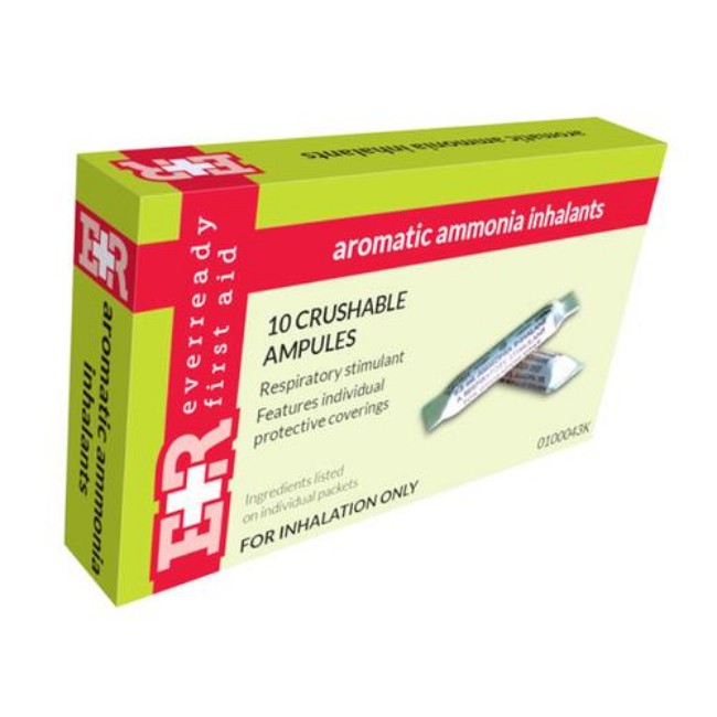 Ammonia Inhalant Ampules   10 Ampules   Box